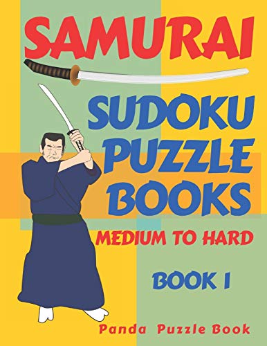 Samurai Sudoku Puzzle Books - Medium To Hard - Book 1 cover