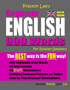 Preston Lee's Beginner English 800 Words For Russian Speakers (British Version) 