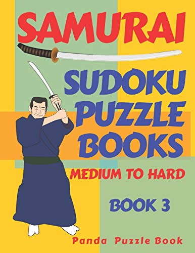 Samurai Sudoku Puzzle Books - Medium To Hard - Book 3 cover