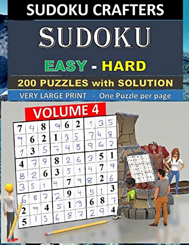 SUDOKU Easy - Hard - 200 PUZZLES WITH SOLUTION