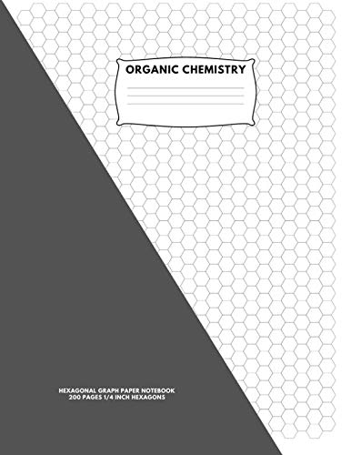 Organic Chemistry Hexagonal Graph Paper Notebook  pages  Inch Hexagons x  Inches