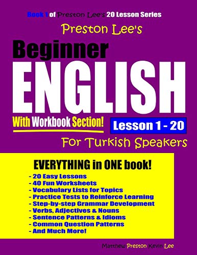 Preston Lee's Beginner English With Workbook Section Lesson 1 - 20 For cover