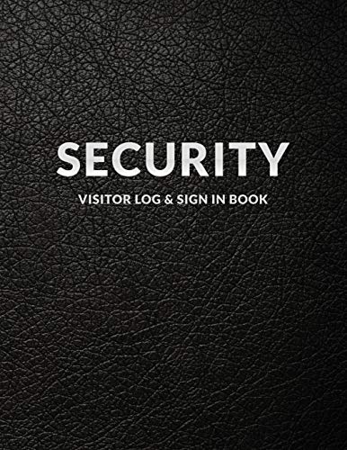 Security Visitor Log & Sign In Book