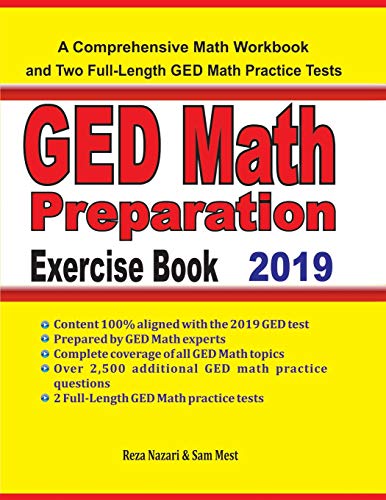 GED Math Preparation Exercise Book