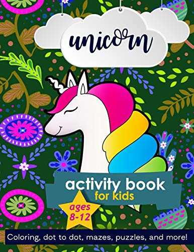 Unicorn Activity Book For Kids Ages 8-12 cover