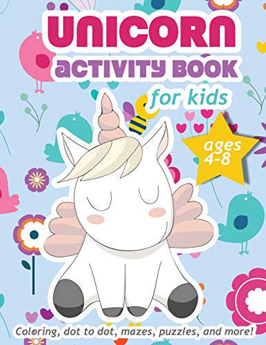 Unicorn Activity Book For Kids Ages 4-8 cover