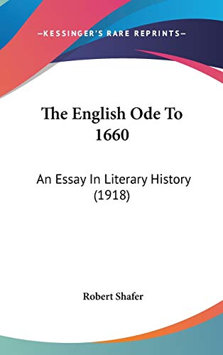The English Ode To 1660 cover