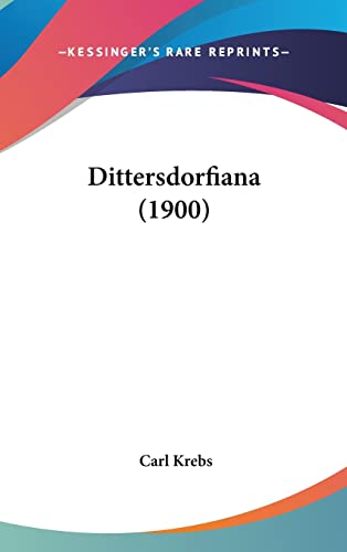 Dittersdorfiana (1900) cover