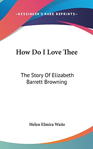 How Do I Love Thee cover
