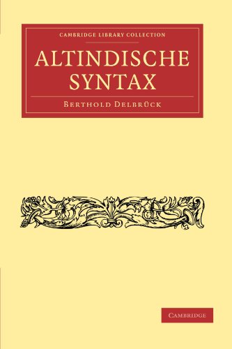 Altindische Syntax