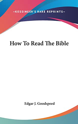 How To Read The Bible cover