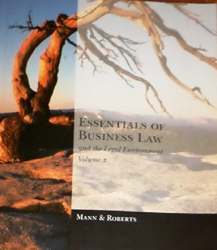 Essentials of Business Law and the Legal Environment Volume 2 (2) cover