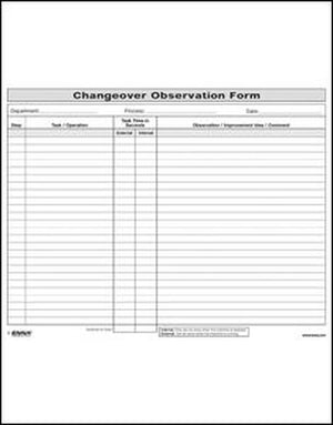 Quick Changeover: Observation Form
