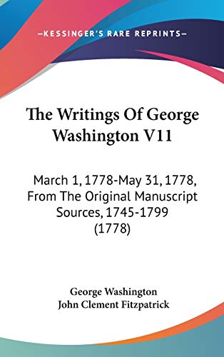 The Writings Of George Washington V11 cover