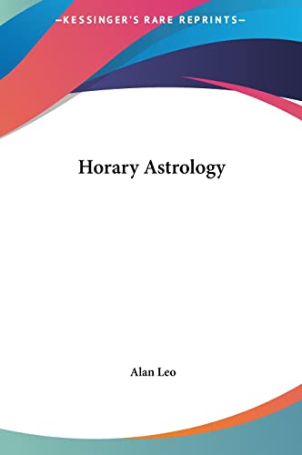 Horary Astrology cover
