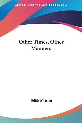 Other Times, Other Manners cover