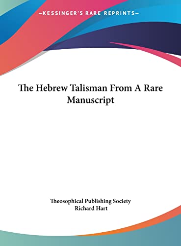 The Hebrew Talisman From A Rare Manuscript cover