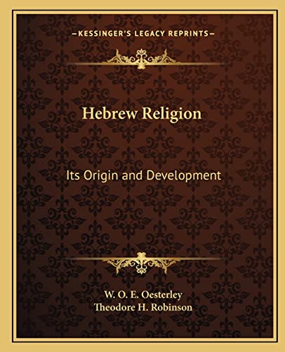 Hebrew Religion cover
