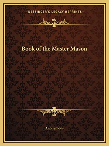 Book of the Master Mason cover