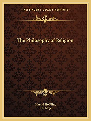 The Philosophy of Religion cover