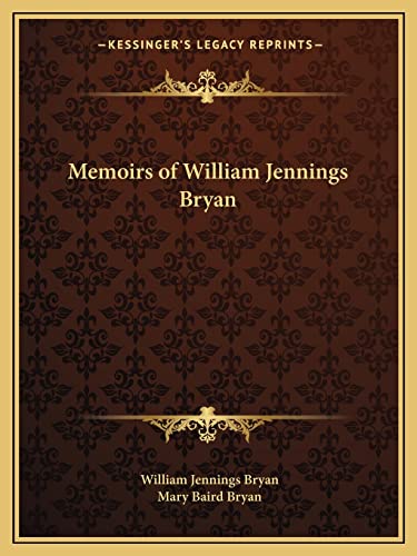 Memoirs of William Jennings Bryan cover