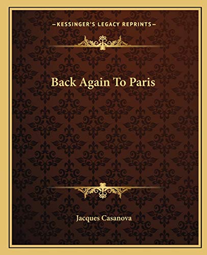 Back Again To Paris cover