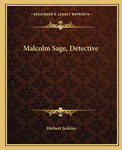 Malcolm Sage, Detective cover