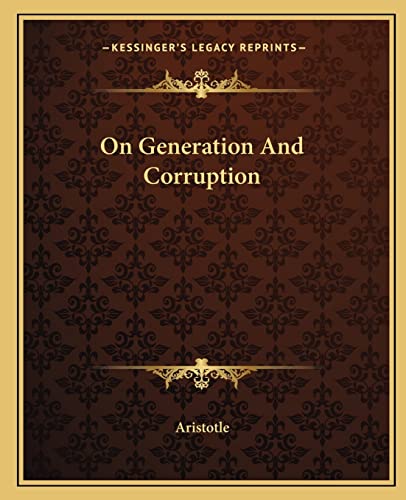 On Generation And Corruption cover
