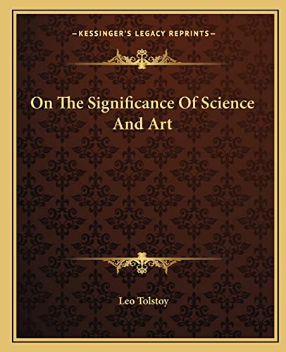 On The Significance Of Science And Art cover
