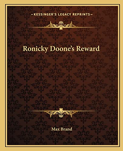 Ronicky Doone's Reward cover