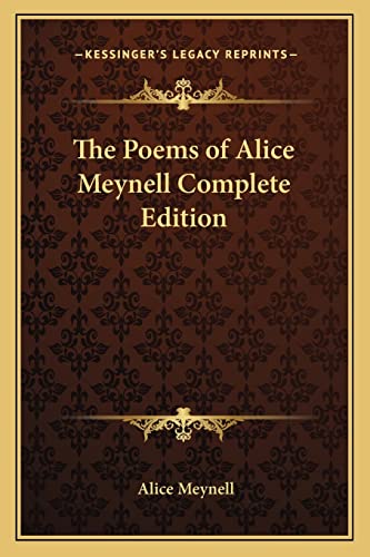 The Poems of Alice Meynell Complete Edition cover