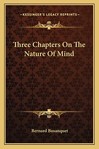 Three Chapters On The Nature Of Mind cover