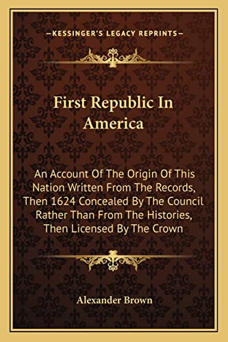 First Republic In America cover