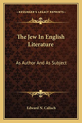 The Jew In English Literature
