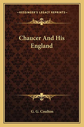 Chaucer And His England cover