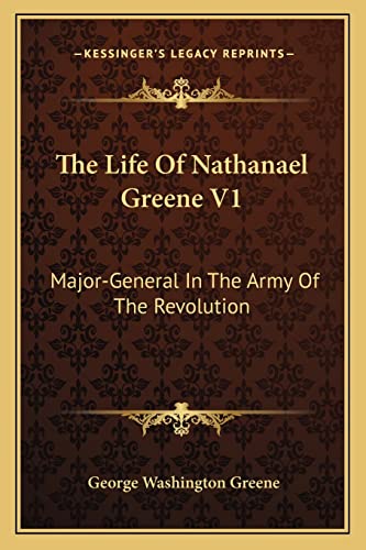 The Life Of Nathanael Greene V1 cover