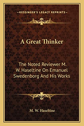 A Great Thinker cover