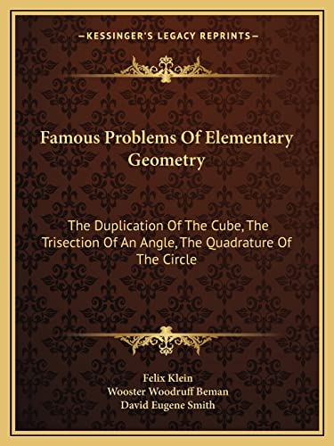 Famous Problems Of Elementary Geometry cover