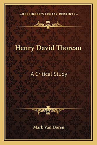 Henry David Thoreau cover