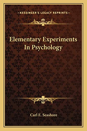 Elementary Experiments In Psychology cover