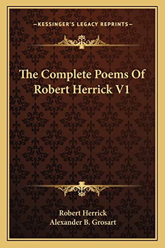 The Complete Poems of Robert Herrick V1 cover