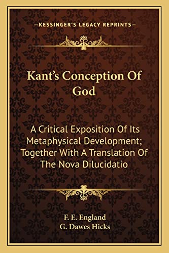 Kant's Conception Of God cover