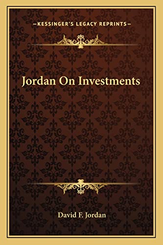 Jordan On Investments cover