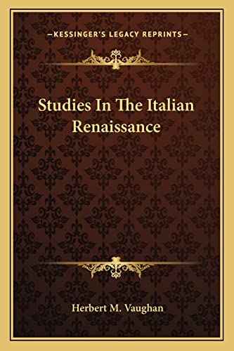 Studies In The Italian Renaissance cover