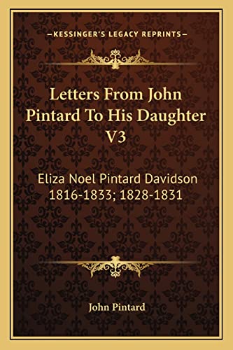 Letters From John Pintard To His Daughter V3 cover