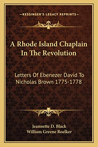 A Rhode Island Chaplain In The Revolution cover