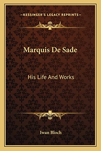 Marquis De Sade cover