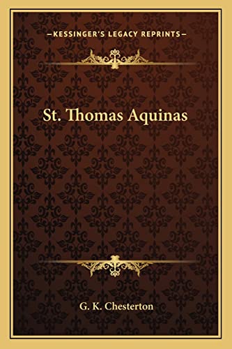 St. Thomas Aquinas cover