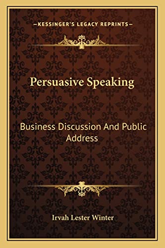 Persuasive Speaking cover