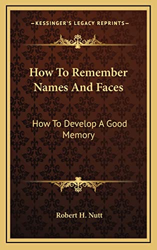 How To Remember Names And Faces cover